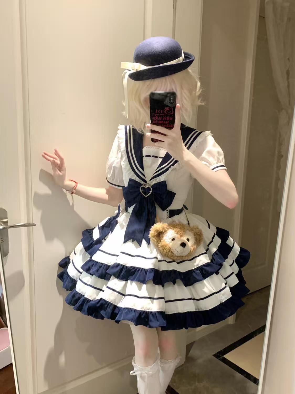 Lolita college style tunic dress